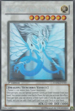 Yu - Gi - Oh Ancient Fairy Dragon 1st Edition Ghost Rare,  Condiiton
