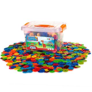 Creative Kids Flakes – Large 1400 Piece Interlocking Plastic Disc Set For Kids