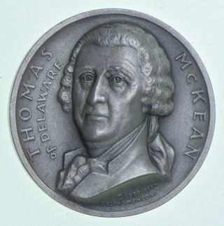 High Relief Thomas Mckean Medallic Arts.  999 Silver Round Medal 25 Grams 329