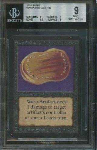 1993 Magic The Gathering Mtg Warp Artifact Alpha Bgs 9