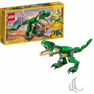 Lego Creator 3 In 1 Mighty Dinosaurs 174 Pc Building Kit Green T Rex Triceratops