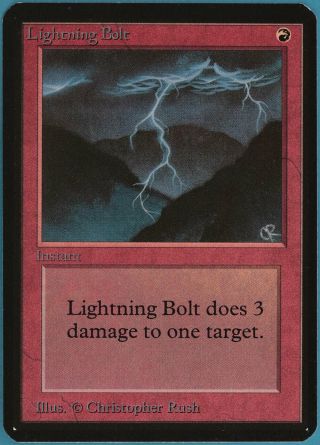 Lightning Bolt Alpha Nm - M Red Common Magic The Gathering Card (36710) Abugames