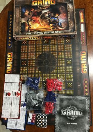 Grind Full Metal Battle Sport Board Game Collectible Miniatures Complete