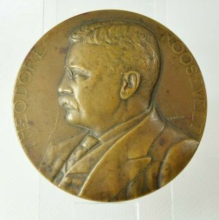 3” Bronze Medal Theodore Roosevelt Second Term Inauguration Medal March 4,  1905
