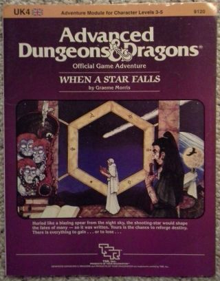 Uk4 - When A Star Falls - Advanced Dungeons & Dragons - Ad&d Tsr 2