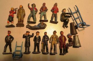 Railway And Other Figures Die Cast From Britains,  Crescent & Unknown