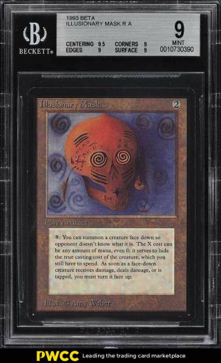 1993 Magic The Gathering Mtg Beta Illusionary Mask R A Bgs 9 (pwcc)