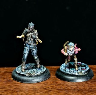 Malifaux Arcanists - Toni Ironsides And Mouse (painted)