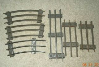 Lionel & Ives Standard Gauge Half Track Sections (curve & Straight) - 6 Sections