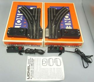 Lionel O - Gauge 6 - 5132 Right & 6 - 5133 Left Remote Control Switches With Boxes