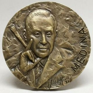 Art/ Painting/ Portuguese Painter Henrique Medina Bronze Medal By José De Moura