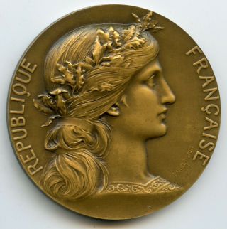 France Marianne National Association Of French Mayors Congress 1934 Bronze Medal
