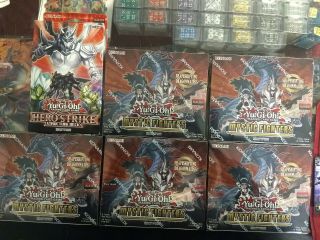 5x Yu - Gi - Oh Mystic Fighters Booster Box 1st Ed English Yugioh,  Bonus Hero