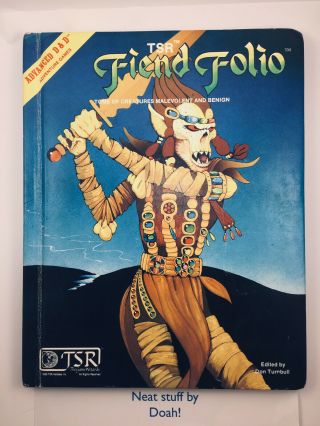Official Advanced Dungeons & Dragons • Fiend Folio • Tsr • 1981 •