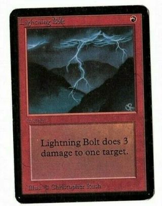 1x Lightning Bolt Alpha Mtg Magic The Gathering