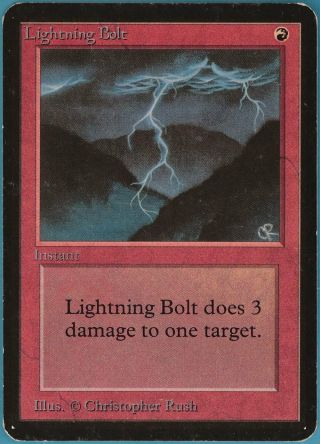 Lightning Bolt Alpha Pld - Sp Red Common Magic Gathering Card (id 86481) Abugames
