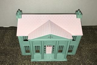 Customized Plasticville Colonial Mansion.  Complete.  Painted “Jade” 2