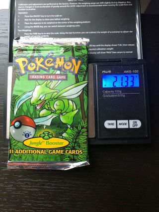 1st Edition Jungle Booster Pack Heavy 21.  5g - Scyther - Holo Card? -