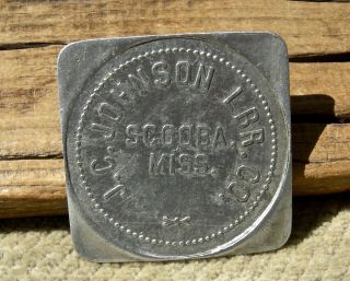 Ca 1900 Scooba Mississippi Ms (kemper Co) " Johnson Lumber Co " Lg $3 Store Token