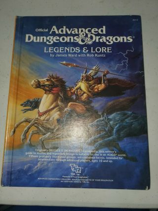Legends & Lore - Advanced Dungeon & Dragons Ad&d Tsr 2013