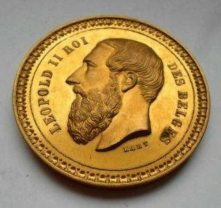1883 Music Composition Award Belgian Art Medal By Hart