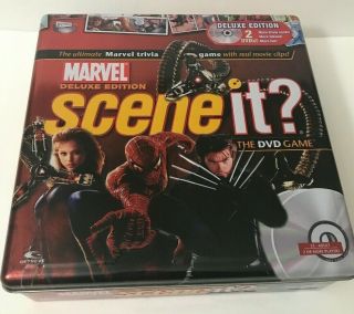 Marvel Scene It? Deluxe Edition The Dvd Game - Collectors Tin - 2006 - Complete