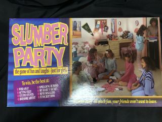 Vintage " Slumber Party " Game By Cadaco - 1990 Edition Complete Never Played