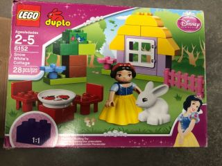 Nib Lego Duplo Disney Princess Snow White’s Cottage 6152 Retired Building Set