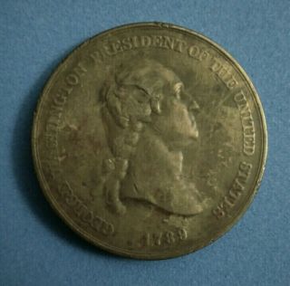 Old President George Washington Peace And Friendship 1789 Bronze Coin Token
