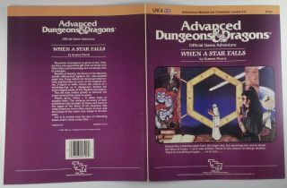 AD&D UK4 When A Star Falls 9120 Expert Game Adventure Module TSR 1984 levels 3 - 5 3