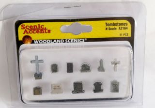 Woodland Scenics A2164 Tombstones - N Scale Figures