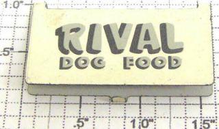 Lionel 256 - 50 Rival Dog Food Gray & White Metal Sign