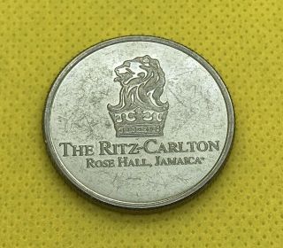 The Ritz Carlton White Witch Rose Hall Jamaica Silver Tone Coin Token