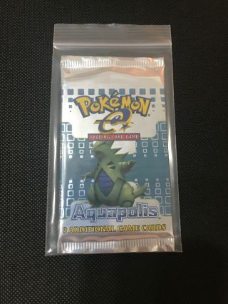 2003 Pokemon Rare Aquapolis Tyranitar Art Pack Box Pulled Fresh