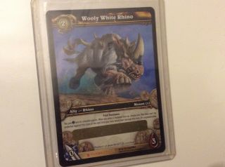 Wooly White Rhino World Of Warcraft Tcg Loot Card