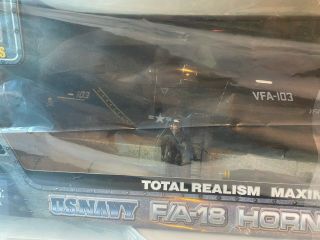 Elite Force US NAVY F/A - 18 Hornet Aircraft JOLLY ROGER VFA - 103 Black 1:18 Scale 3