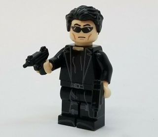 Custom Printed - Neo - Matrix Movie Keanu Reeves Block Minifigure