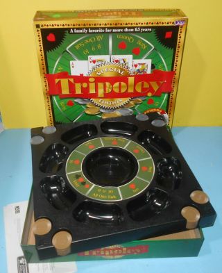 Tripoley Special Edition Game Rotating Turntable 2000 Cadaco 260 Michigan Rummy