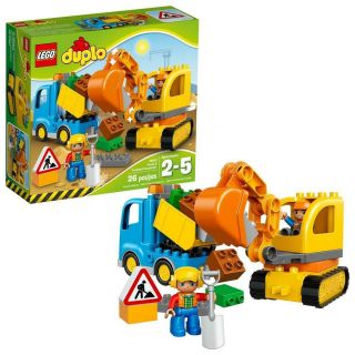 Lego Duplo Town Truck & Tracked Excavator 10812 Dump And Excavator.