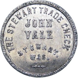 Stewart Wisconsin Good For Token The Stewart Trade Check John Vale Scarce Town