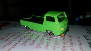 Custom 1/64 Scale Hot Wheels 1972 Vw Pickup Sublime Green Lowered