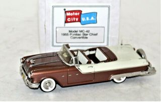 Motor City Usa Mc42 1/43 1955 Pontiac Star Chief Convertible Metal Model Mib