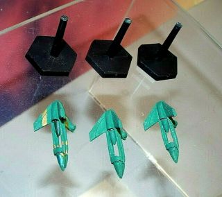 Babylon 5 Wars Brakiri Falkosi Intercept Fighter Miniature Set (3 Metal Ships)