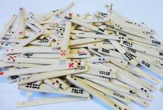 Set Of 120 Bone Betting Sticks From 1920 