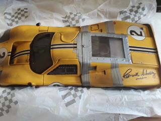 Carroll Shelby Autographed Exoto 1967 Ford Gt40 Mk Iv Race Finish Car 1:18 2