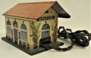 Litho Tin Model Train Layout Building Station