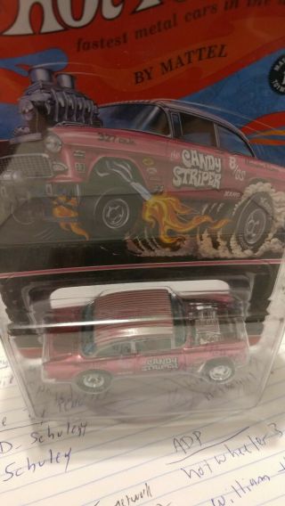 Hot Wheels RLC Pink 55 Chevy Bel Air Gasser Candy Striper 49/4000 Low Number 2