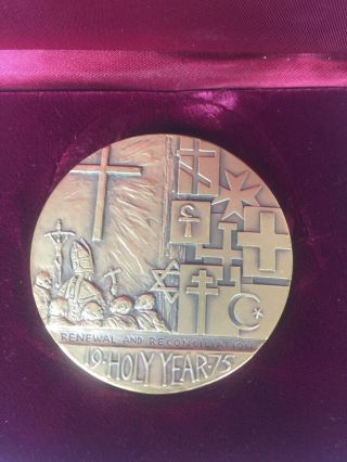 Bronze 1975 Holy Year Medal Renewal and Reconciliation Medallic Art Co.  Pope 3