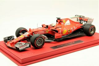 1/18 Bbr Ferrari F1 Sf70 - H Gp Monte Carlo 2017 Vettel Winner Dirty Version