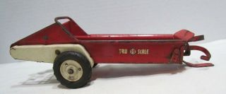 Tru Scale Vintage Manure Spreader Farm Toy Metal Pressed Steel Red/white As - Is